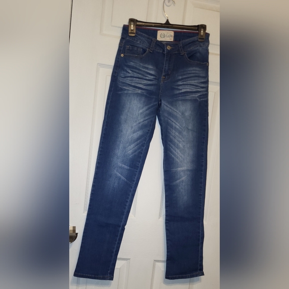 L&B (lucky and blessed) Junior girls blue denim Jeans Size 4 - Picture 1 of 8